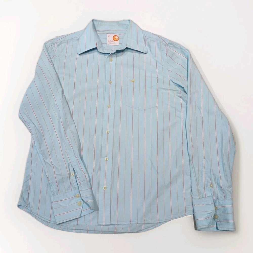VTG Y2K Hollister Abercrombie & Fitch XL Men Button Up Shirt Orange Label